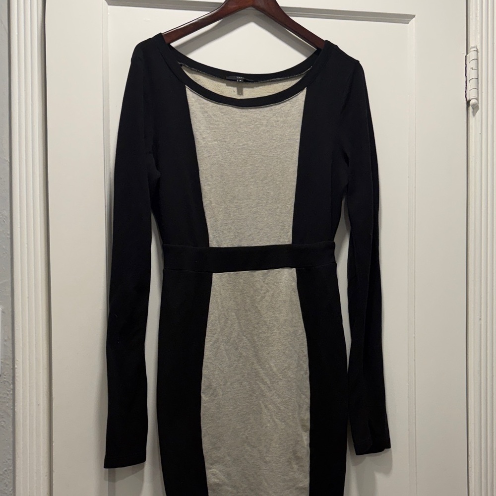 Tart Black and Gray Long Sleeve Dress